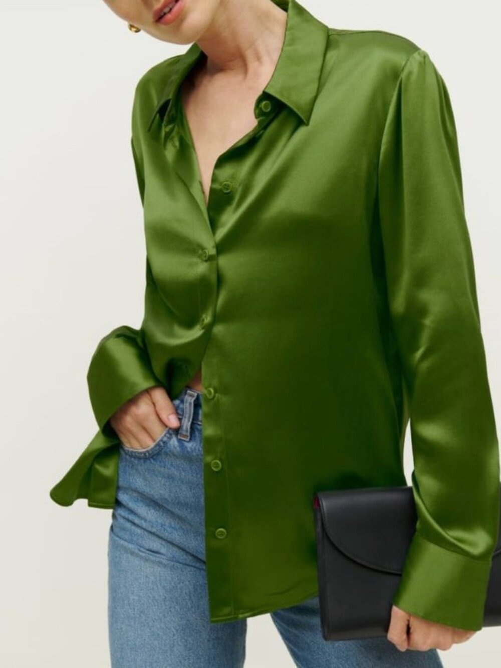Sky Relaxed Silk Top Sz M